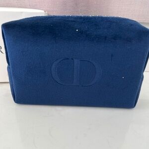 Dior Blue Velvet Makeip Bag